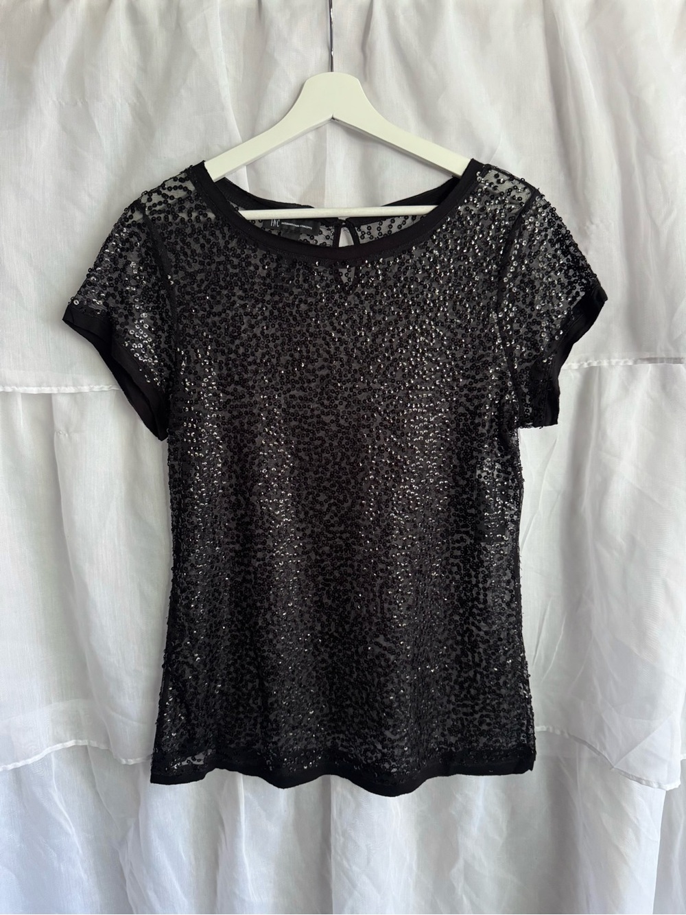 I.N.C International Concepts Vintage Glamour Sequin Blouse